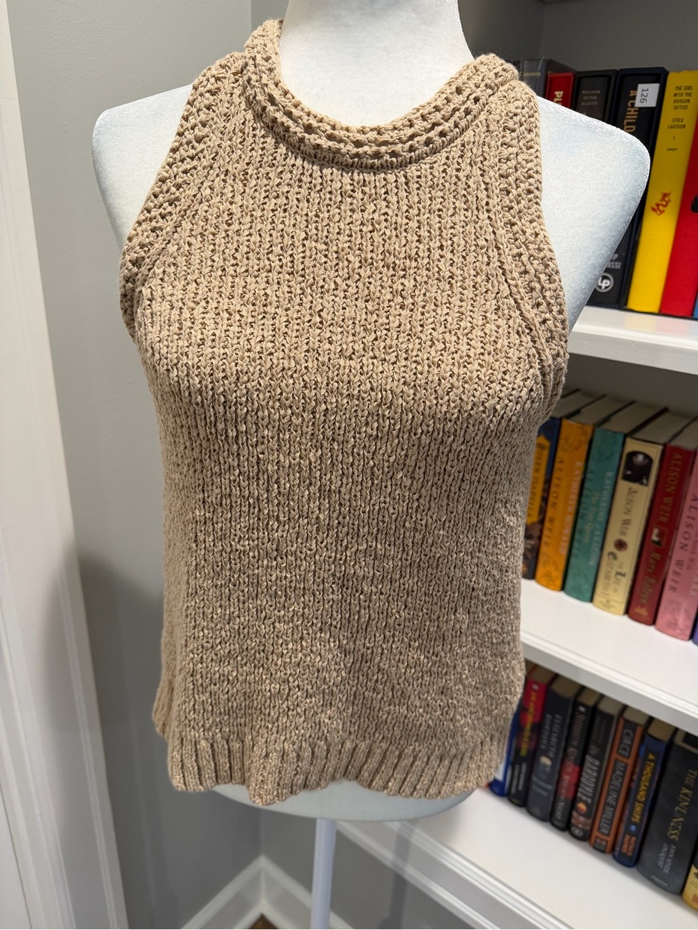J. Crew Beige Knit Halter Sweater Tank
